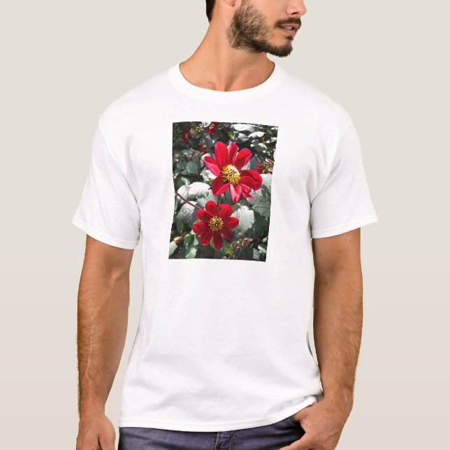 red hot pink daisy / daisies flowers T-Shirt (Front)