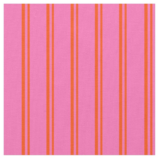 Red & Hot Pink Pattern Fabric (Close Up)