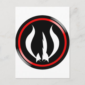 Red Hot Rocket icon Postcard