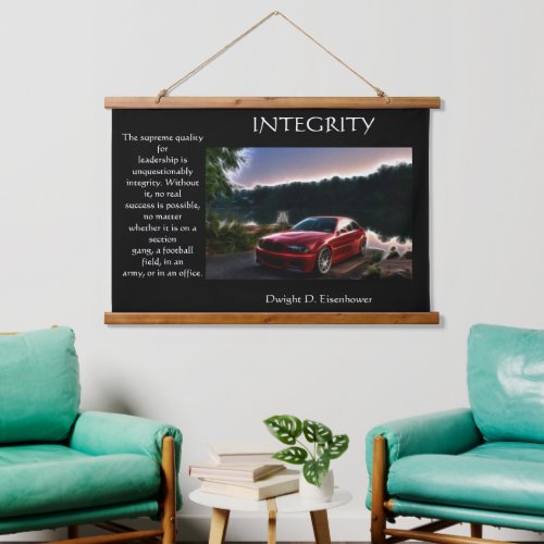 Red Hot rod car in the mountains Hanging Tapestry