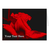 Red Hot Rosebud Floral Art Photo Card (Front Horizontal)