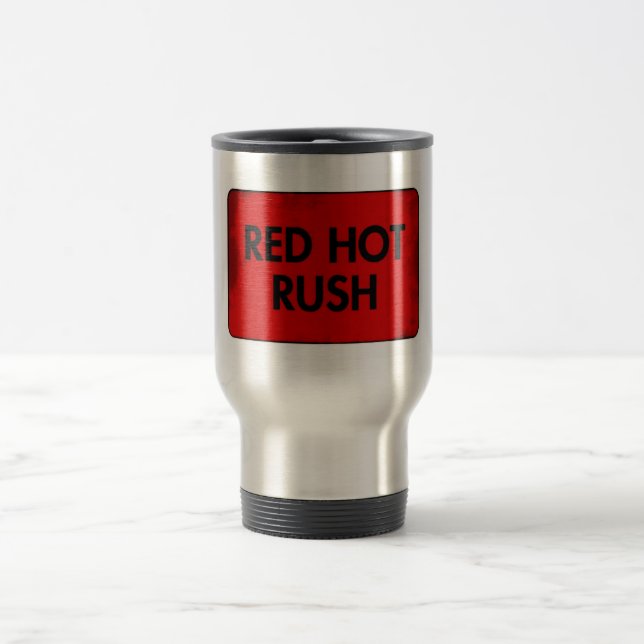 Red Hot Rush Aluminum Travel Mug (Center)