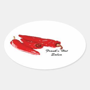 red hot salsa canning label