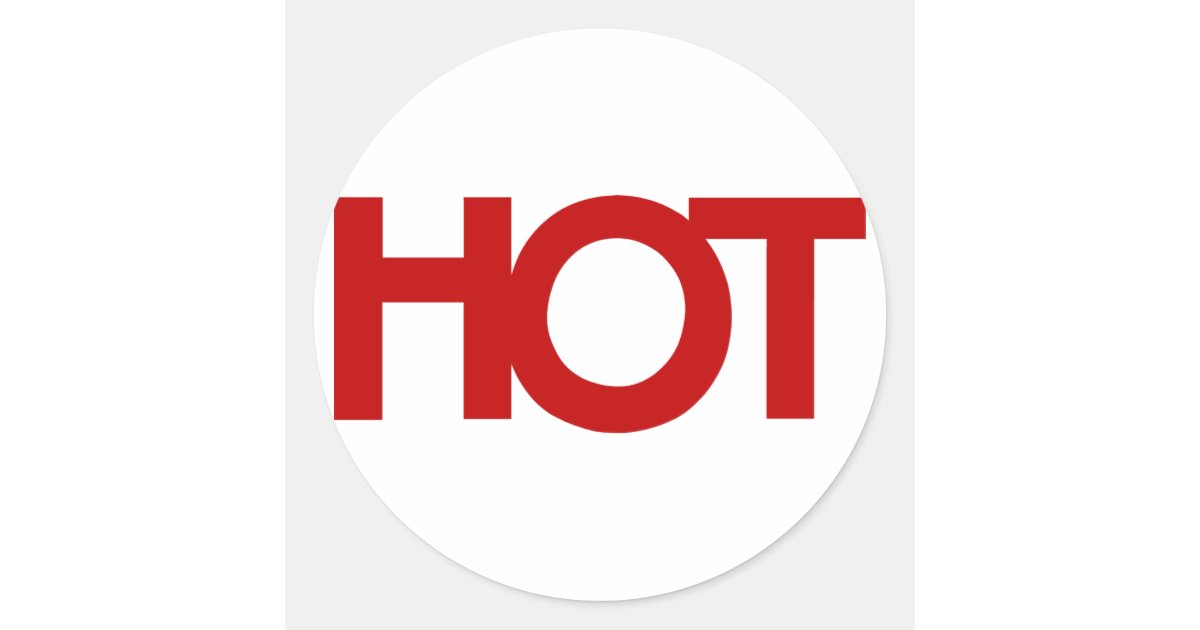 Hot R Not Sticker red HOT Sticker | Zazzle