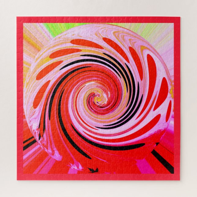 Red hot sunny day art jigsaw puzzle (Vertical)