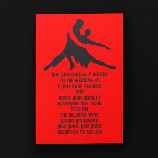 Red-Hot Tango Wedding Invitation