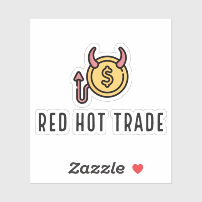 Red Hot Trade Logo Sticker (Sheet)