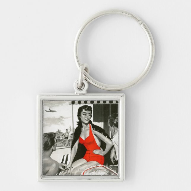 Red Hot Woman Keychain (Front)