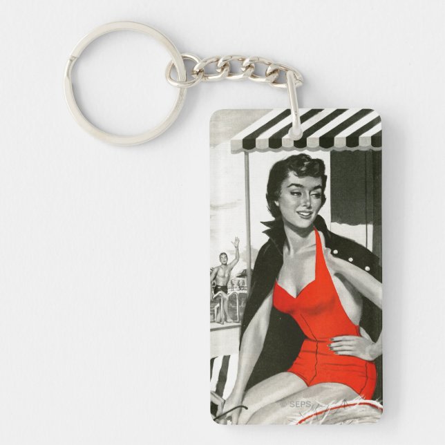 Red Hot Woman Keychain (Front)