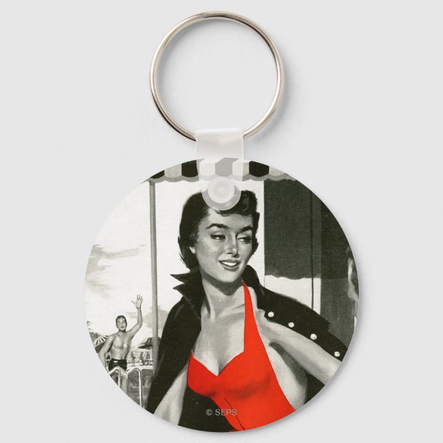 Red Hot Woman Keychain (Front)