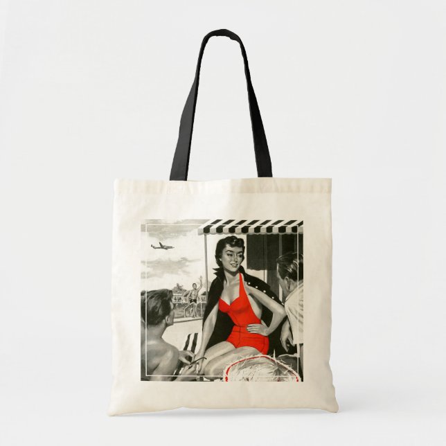 Red Hot Woman Tote Bag (Front)