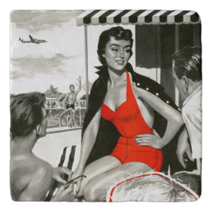 Red Hot Woman Trivet