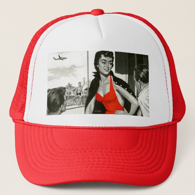 Red Hot Woman Trucker Hat (Front)
