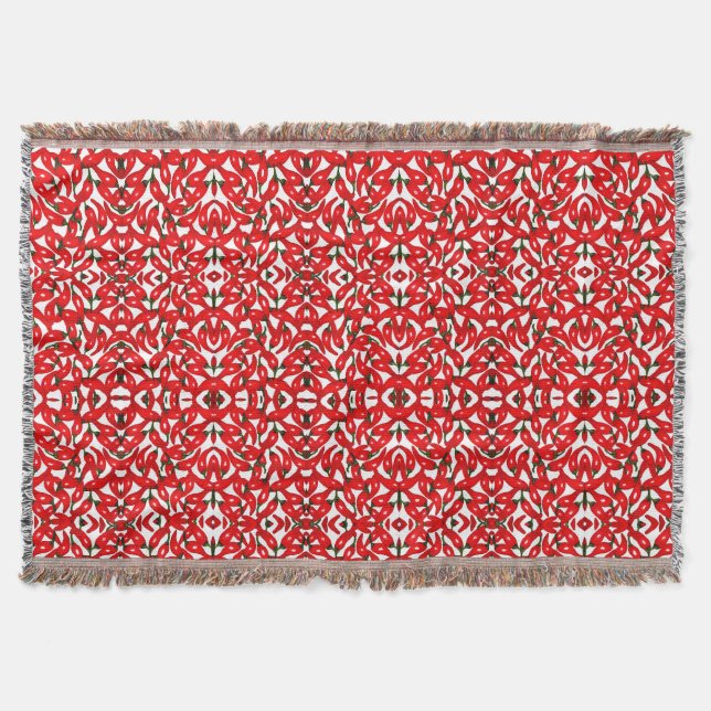 Red Hottt Chili  Throw Blanket (Front)