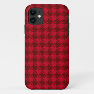 Red Houndstooth Repeating Pattern iPhone 11 Case