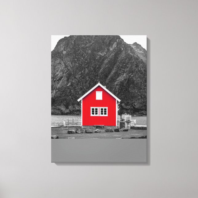 Red House Color Pop Canvas Print (Front)