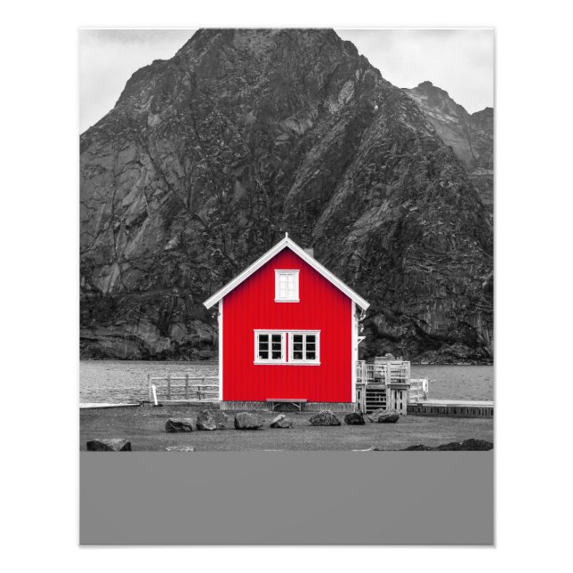 Red House Color Pop Photo Print (Front)