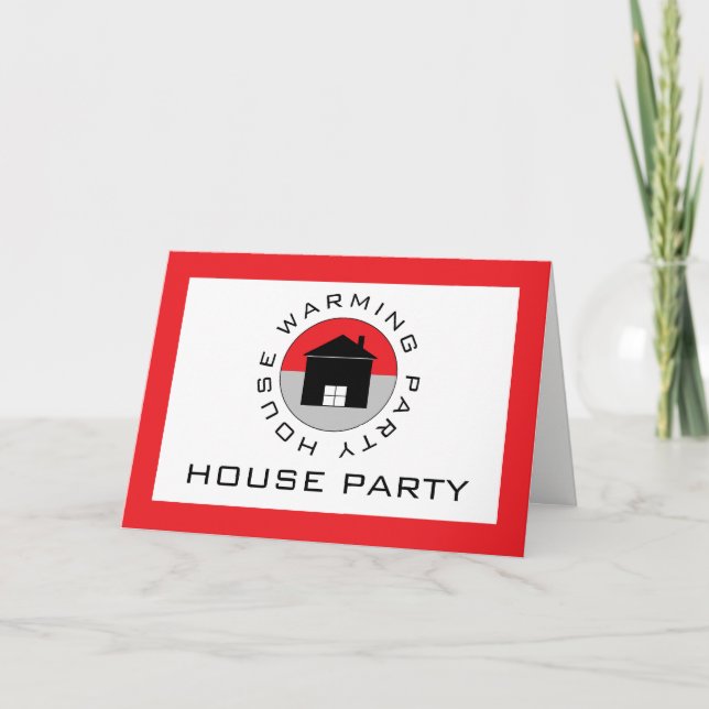 Red House Logo, Housewarming Party Invitation (Front)
