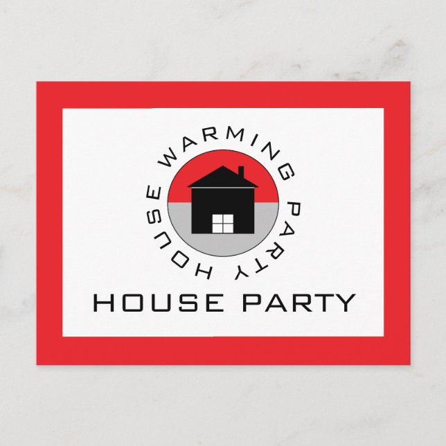 Red House Logo, Housewarming Party Invitation (Front)