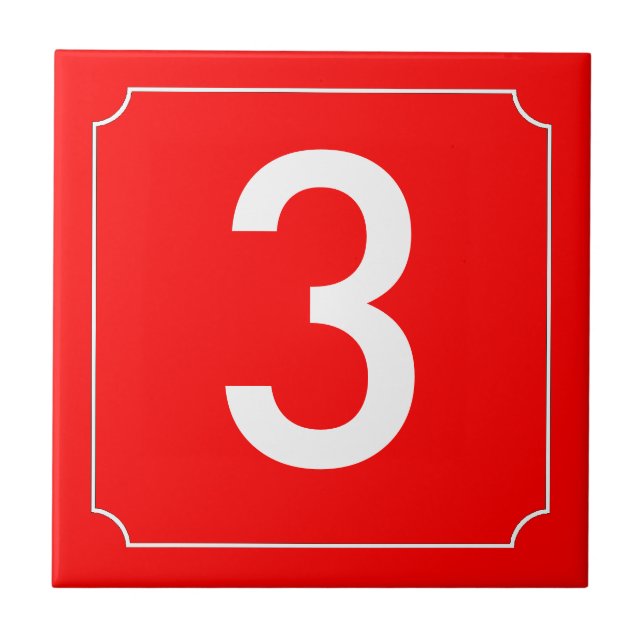 Red House Number Tile (Front)