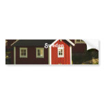 Red Houses in Sweden Bumper Sticker