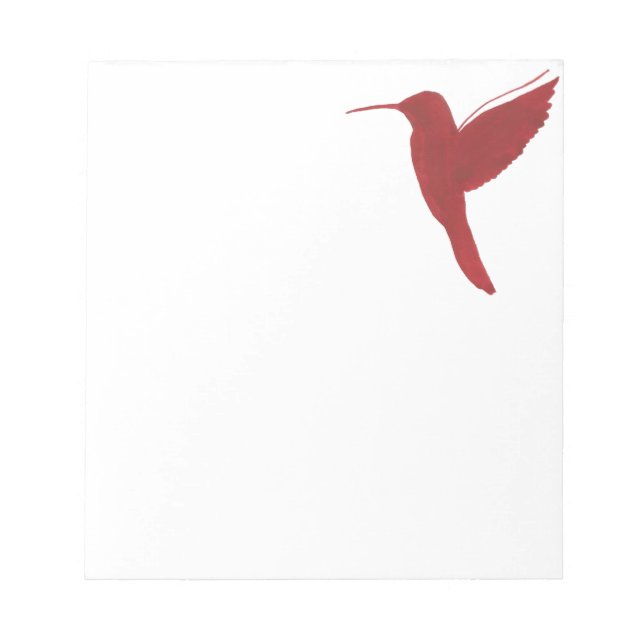 Red Hummingbird Notepad (Front)