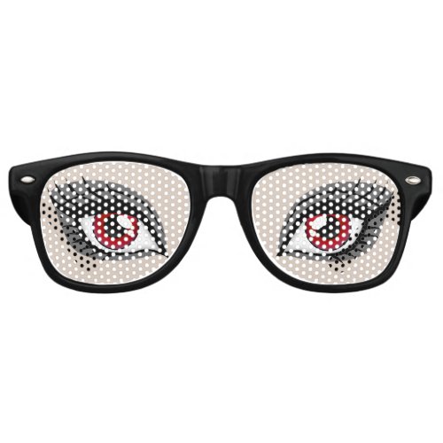 Red Hungry Vampire Eyes Halloween Party Costume Retro Sunglasses