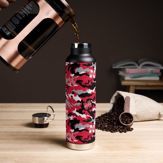 Red Huskers Camo Thor Copper Infused   Water Bottle (Coffee)
