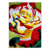 Red hybrid Tea Rose Flower Mother's Day card (Front)