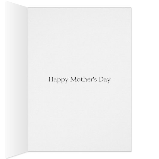 Red hybrid Tea Rose Flower Mother's Day card (Inside (Right))