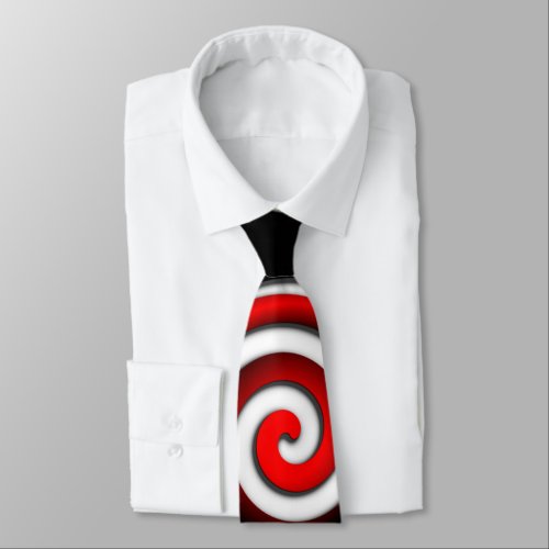 Red Hypnotic Spiral Tie