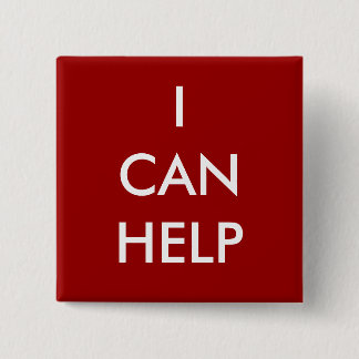 Red, I Can Help, Volunteer Button Charity Events