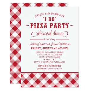 Pizza Party Rehearsal Dinner Invitations 9