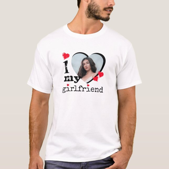 Red I Love My Girlfriend Boyfriend Gift T-Shirt (Front)