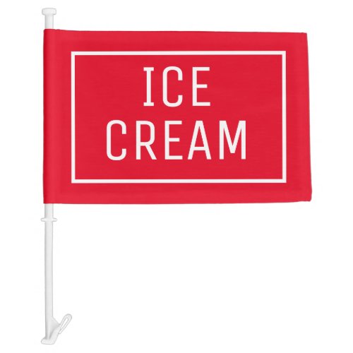RED ICE CREAM SIGN FLAG