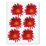 Red Ice Flower Colorful Carpet Plant Temporary Tattoos