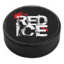 Red Ice Hockey Puck