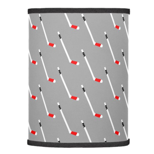 Red Ice Hockey Stick Pattern Lamp Shade (Right)