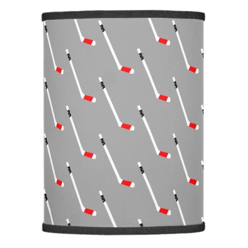 Red Ice Hockey Stick Pattern Lamp Shade