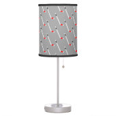 Red Ice Hockey Stick Pattern Table Lamp (Left)