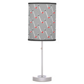 Red Ice Hockey Stick Pattern Table Lamp (Front)