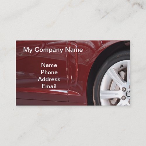 Red Imported Luxury Car Business Cards