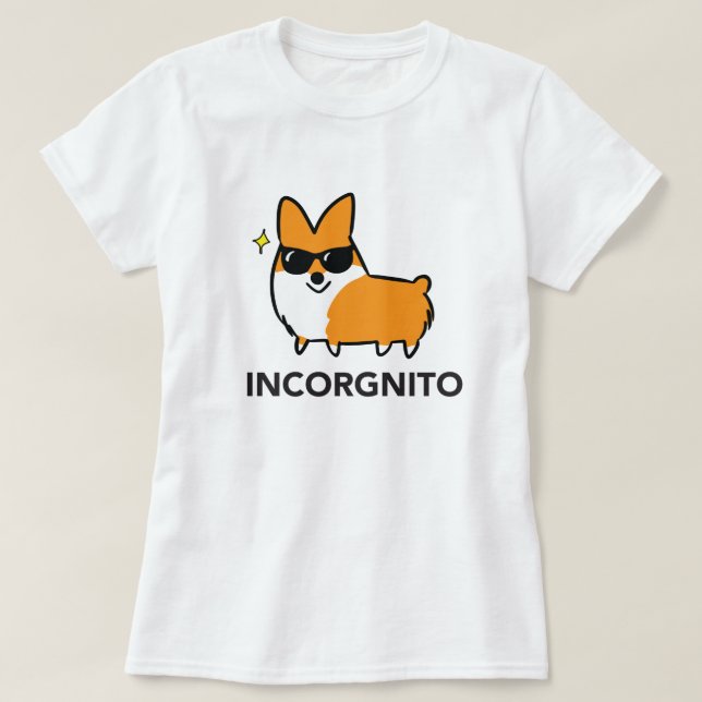 Red Incorgnito Shirt | CorgiThings (Design Front)