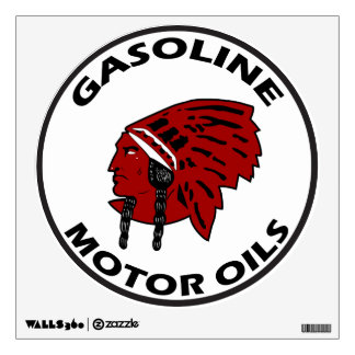 Red Indian Gasoline vintage sign reproduction Wall Decal