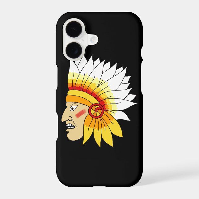 Red Indian Head Iphone Case (Back)