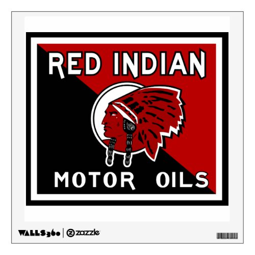 Red Indian Motor Oil vintage sign reproduction Wall Sticker