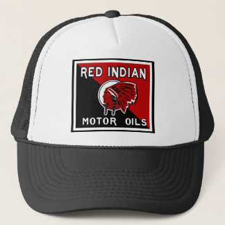 Red Indian Motor Oils vintage sign Trucker Hat