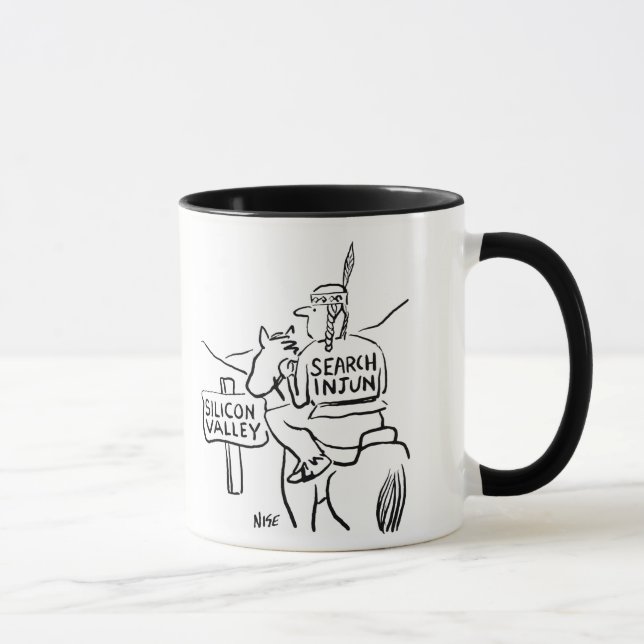 Red Indian on Horseback in Silicon Valley Mug (Right)
