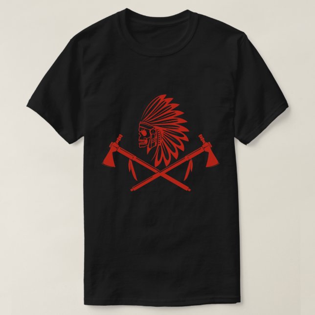 Red Indian Warriors T-Shirt (Design Front)