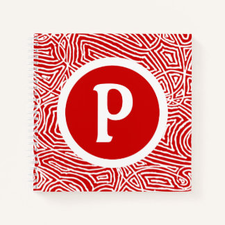 Red Initial Notebook